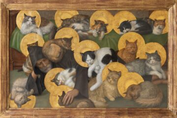 『川井徳寛―猫礼賛祭壇画―』骨董通りの現代アートギャラリー「GYOKUEI」にて開催中